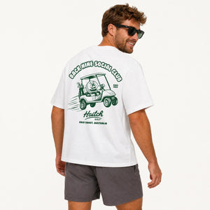 Haitch Golf Back Nine Social Club Boxy Oversized T-Shirt - White - Haitch Golf