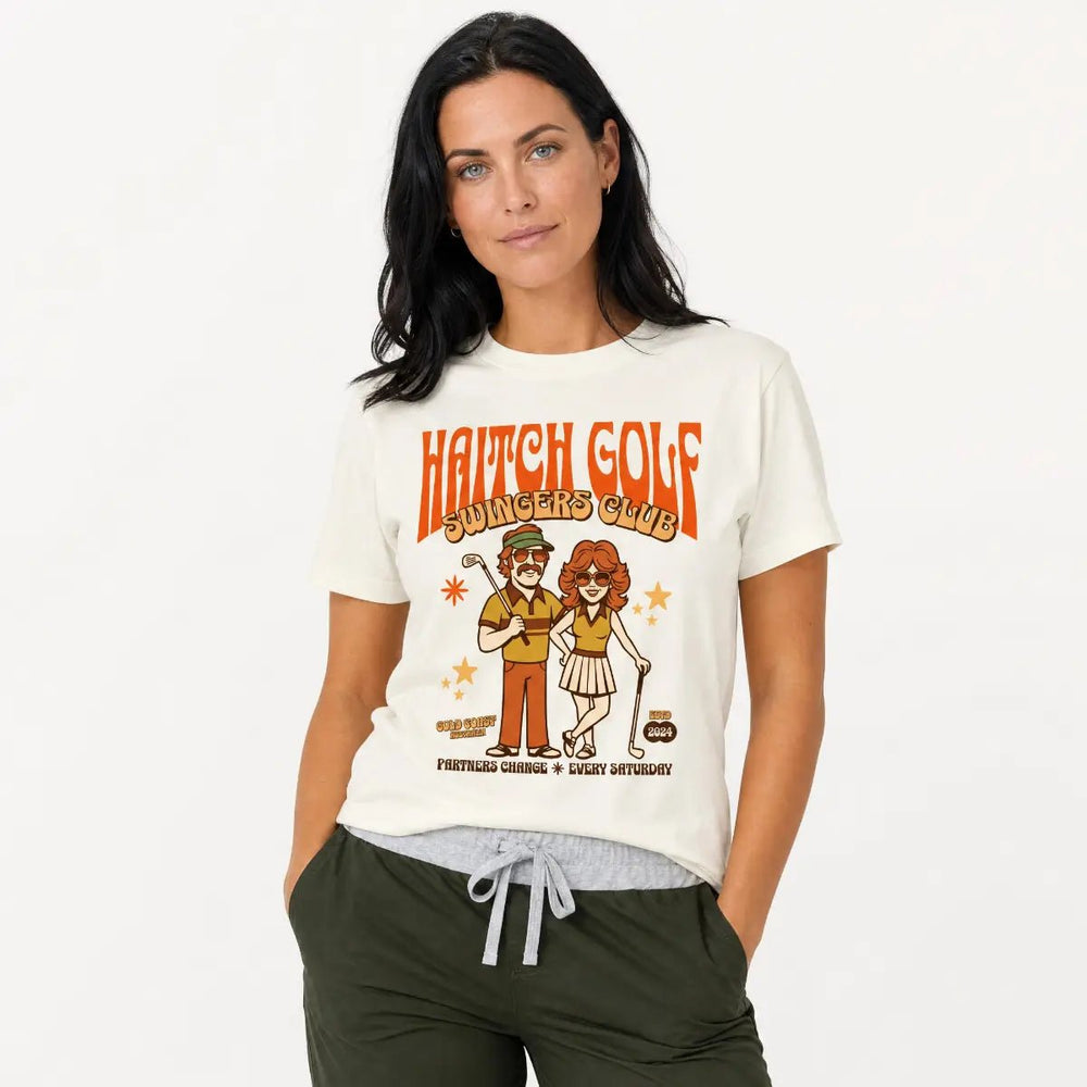 Haitch Golf Swingers Club Unisex Staple Tee - Natural - Haitch Golf