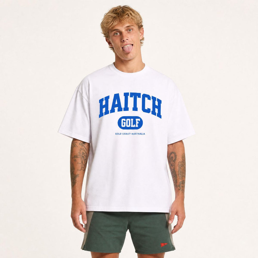 Haitch Golf Unisex Boxy Oversized T-Shirt - White - Haitch Golf
