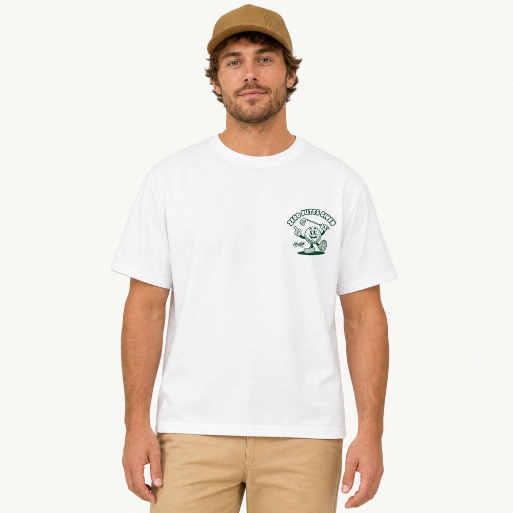 Haitch Golf Zero Putts Given Boxy Oversized T-Shirt - White - Haitch Golf
