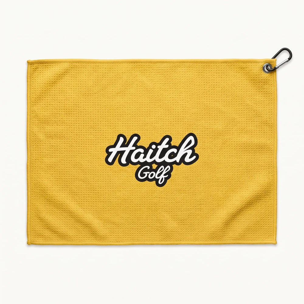 Haitch Smiley Face Microfibre Golf Towel - Haitch Golf