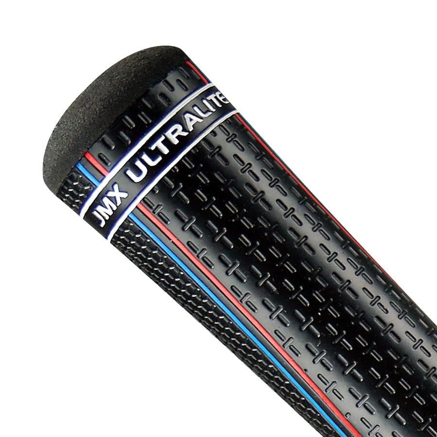 JUMBOMAX JMX ULTRALITE TAPERED BLACK SWING GRIPS - RED/WHITE/BLUE - Haitch Golf
