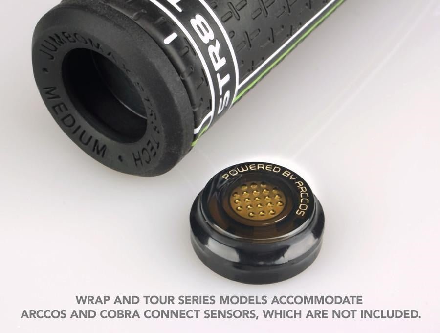 JUMBOMAX STR8 TECH NON - TAPERED SWING GRIPS - BLACK/GREEN - Haitch Golf