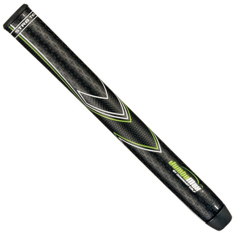 JUMBOMAX STR8 TECH NON - TAPERED SWING GRIPS - BLACK/GREEN - Haitch Golf