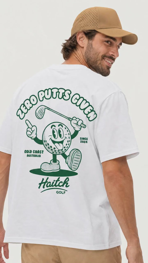 Haitch Golf zero putts given t-shirt